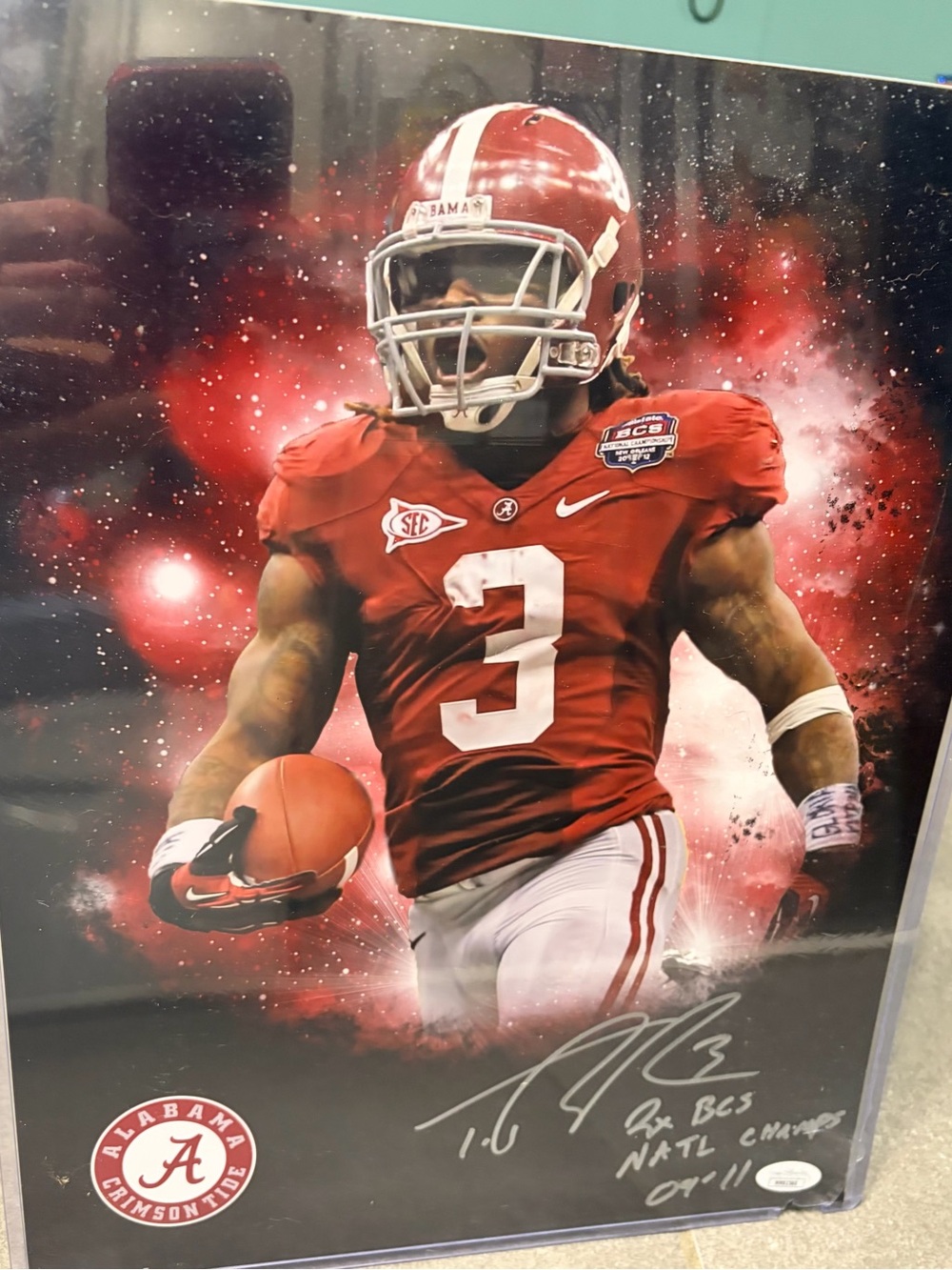 Alabama Crimson Tide RB Trent Richardson originally signed photo w/certification